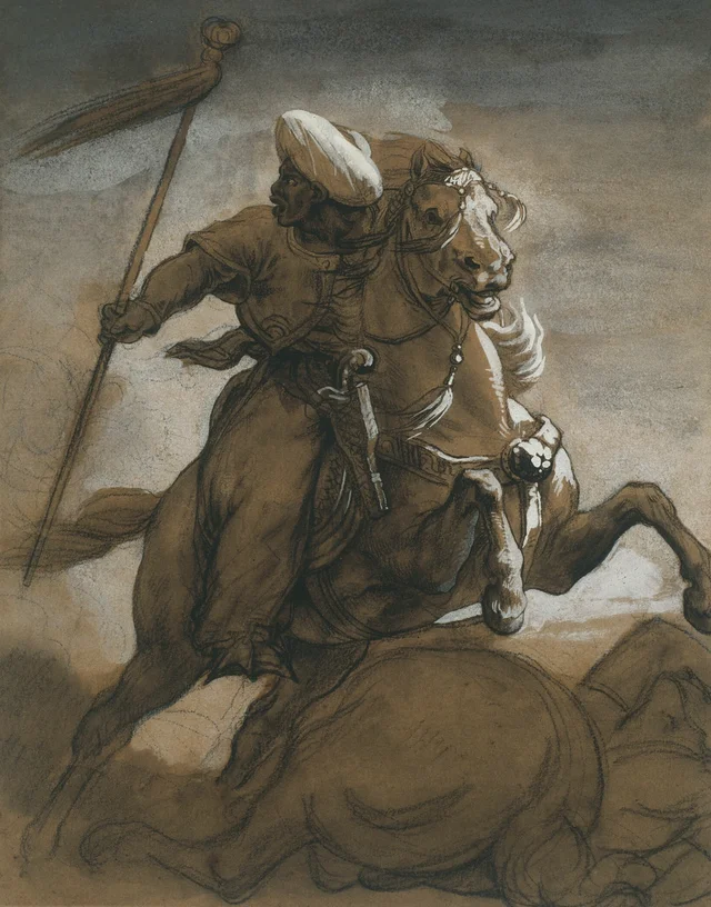Jinete turco en combate, Théodore Géricault