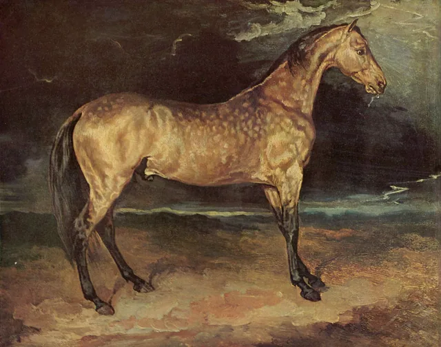 Caballo asustado por la tormenta, Théodore Géricault
