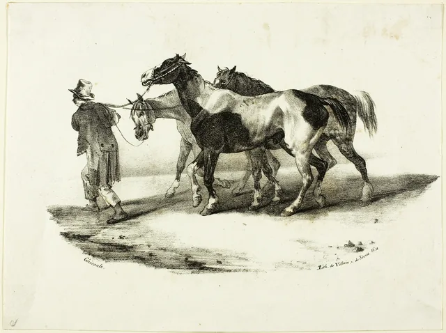 Horses Being Led to the Skinner, Théodore Géricault