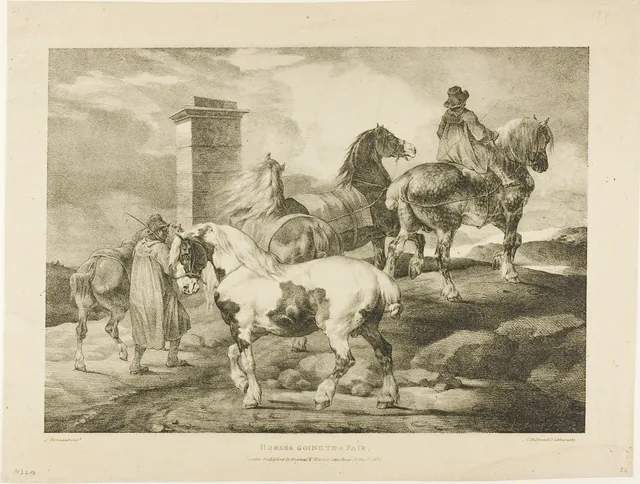 Horses Going to a Fair, plate 3 from Various Subjects Drawn from Life on Stone