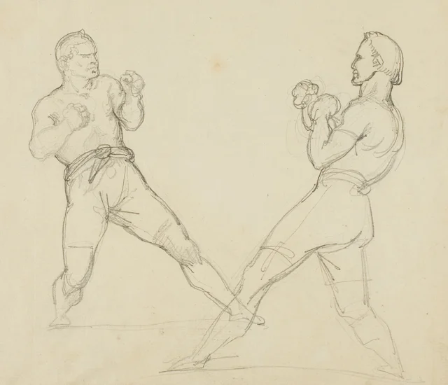 Dos boxeadores entrenando