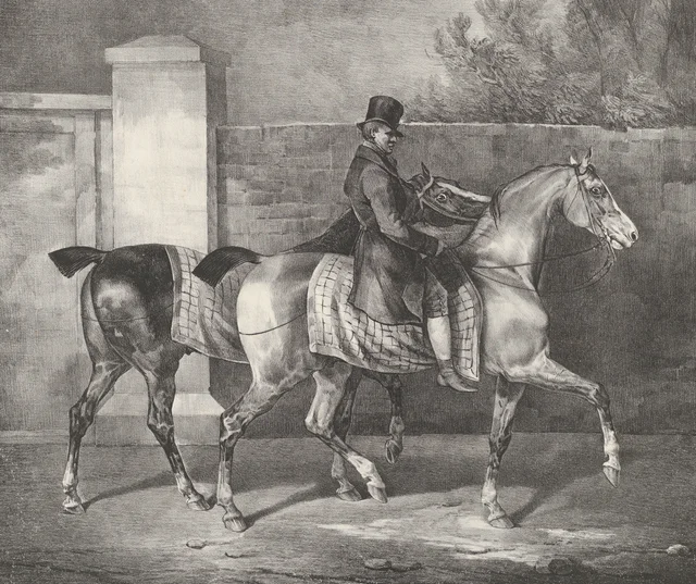 Two Horses Exercised by a Jockey, Théodore Géricault