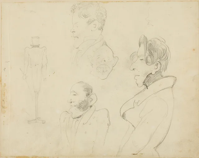 Sheet of Caricatures
