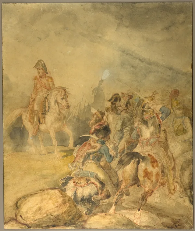 Général de l'Empire donnant à sa cavalerie l'ordre de charger