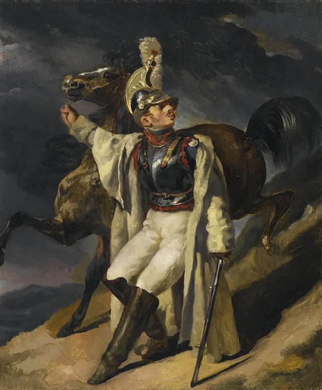 El coracero herido, estudio, Théodore Géricault