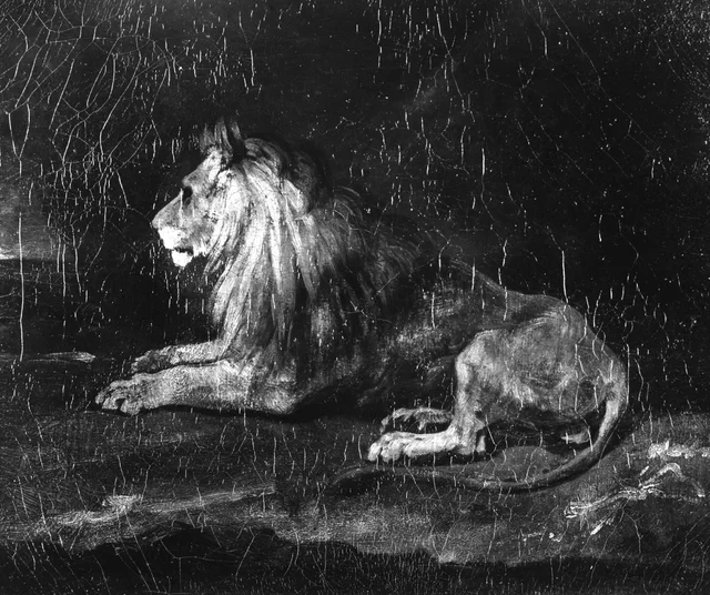 León en reposo, Théodore Géricault