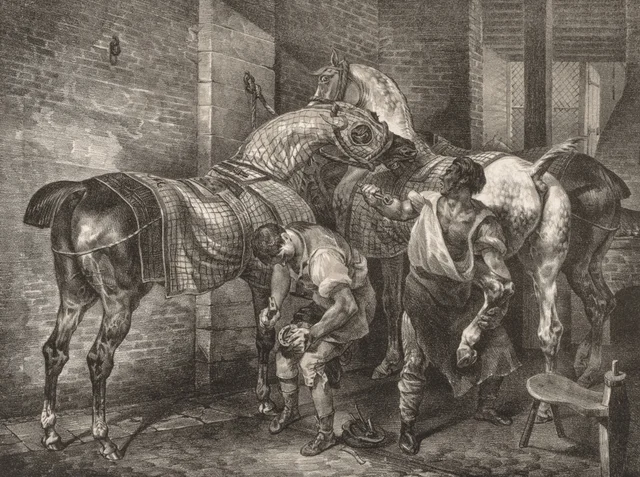 Temas diversos dibujados del natural y sobre piedra: el herrador inglés, Théodore Géricault