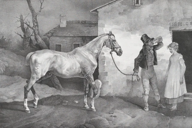 Viejo caballo a la puerta de una posada, Théodore Géricault