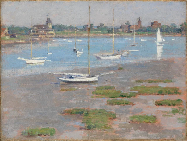 Low Tide, Riverside Yacht Club, Theodore Robinson
