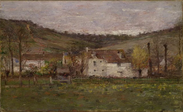 A French Hamlet, Theodore Robinson