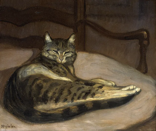 Chat sur un fauteuil, Théophile Alexandre Steinlen