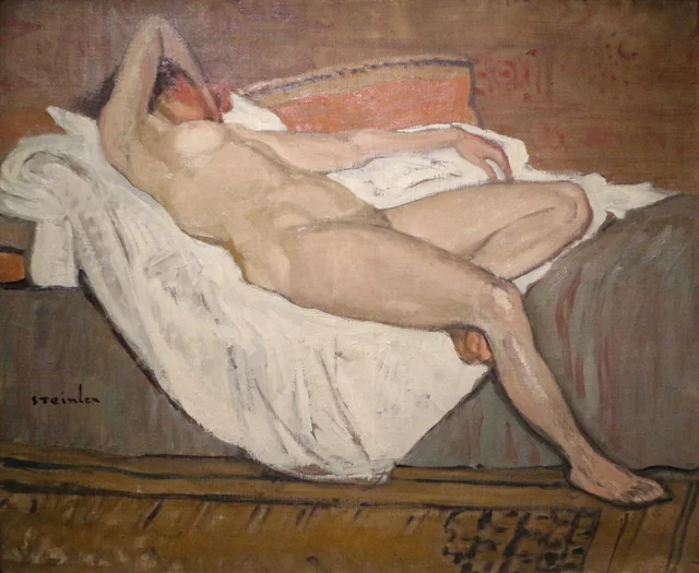Petit nu sur un lit, Théophile Alexandre Steinlen