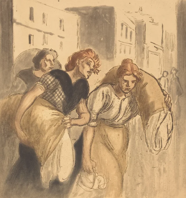 Return from the Wash House, Théophile Alexandre Steinlen