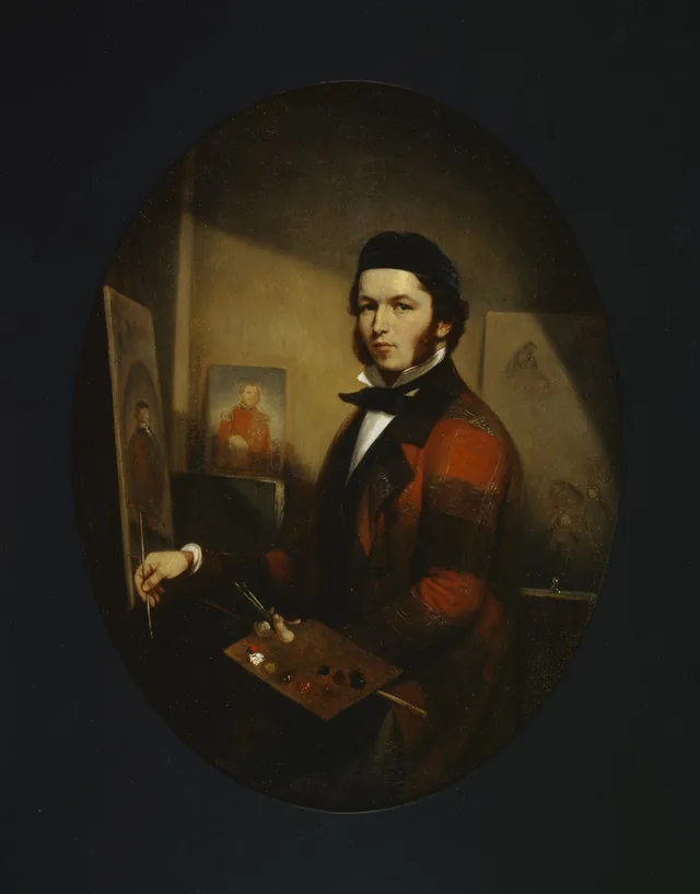 Autorretrato no ateliê, Théophile Hamel