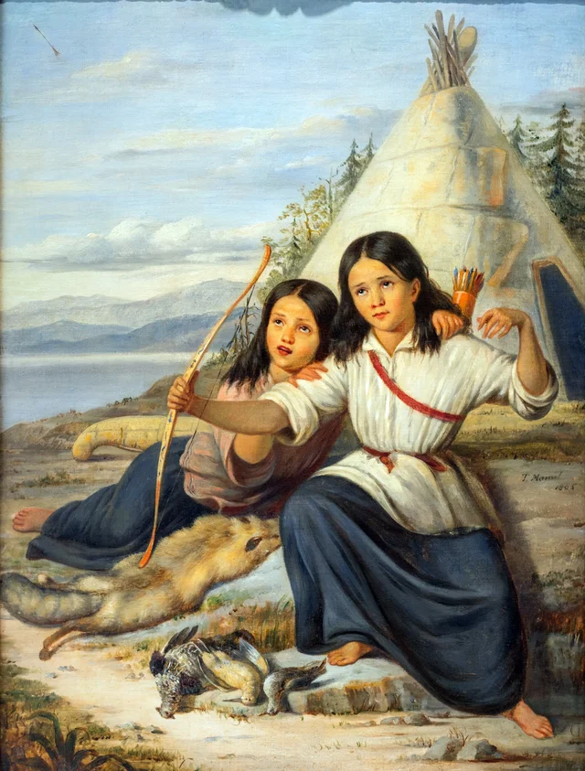 Young Indigenous Girls at Lorette