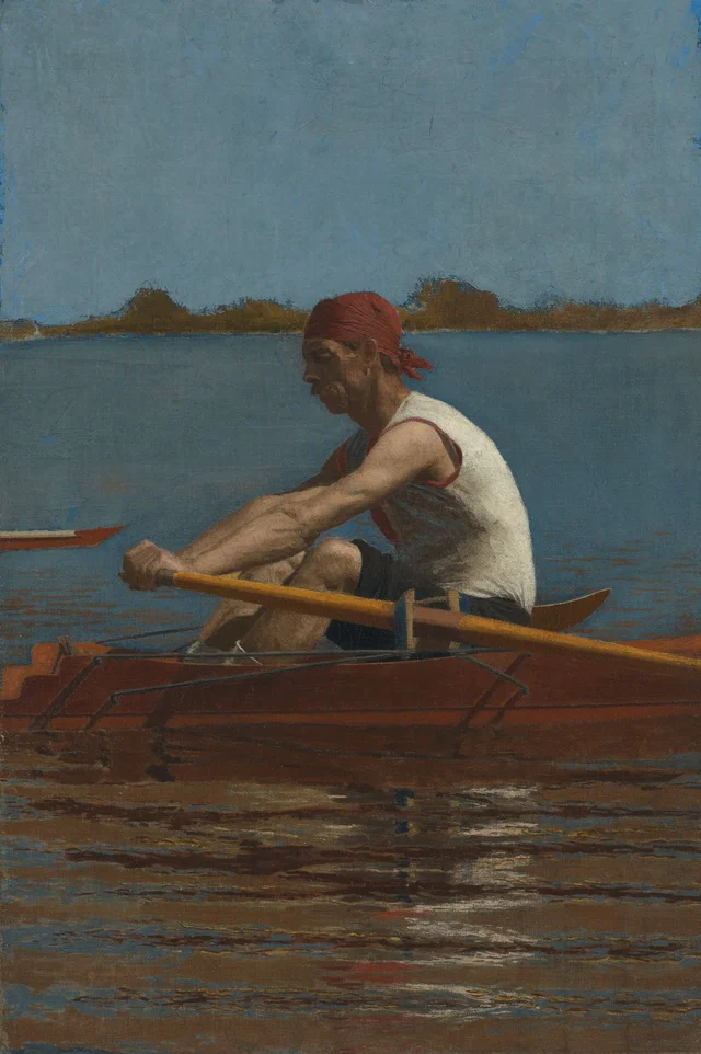 John Biglin in a Single Scull (oil)