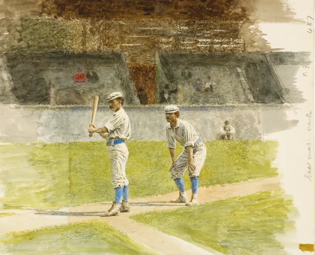 Baseball Players Practicing