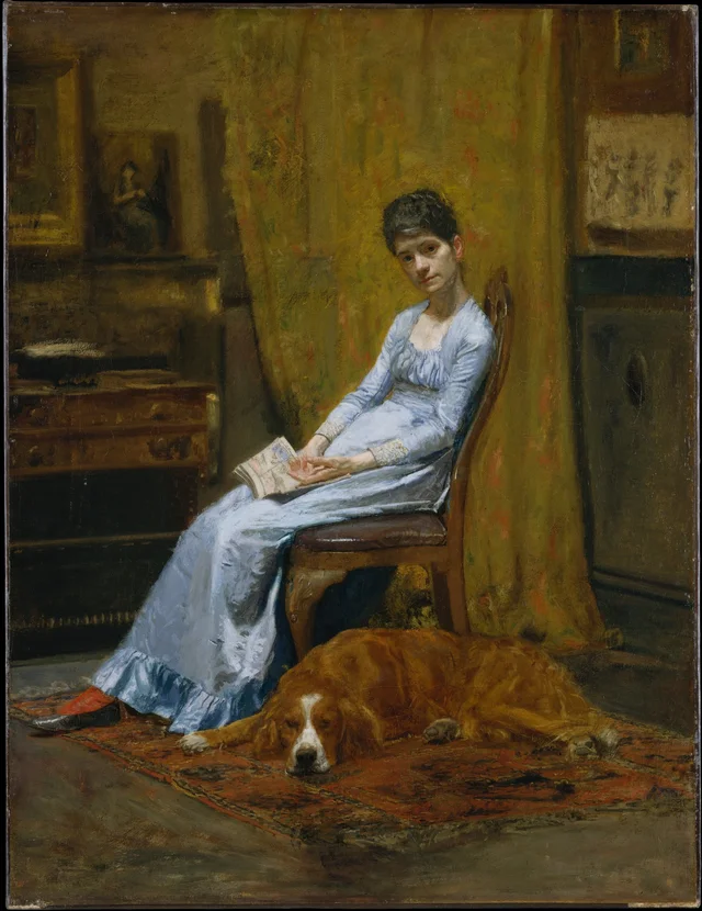The Artist's Wife and His Setter Dog, Thomas Eakins