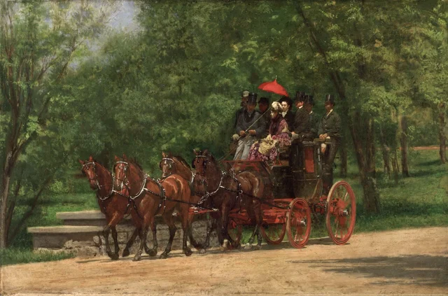 Un matin de mai dans le parc (L'Attelage à quatre de Fairman Rogers), Thomas Eakins
