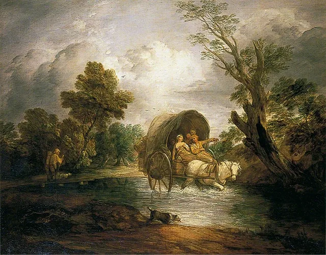 Country Cart Crossing a Ford, Thomas Gainsborough