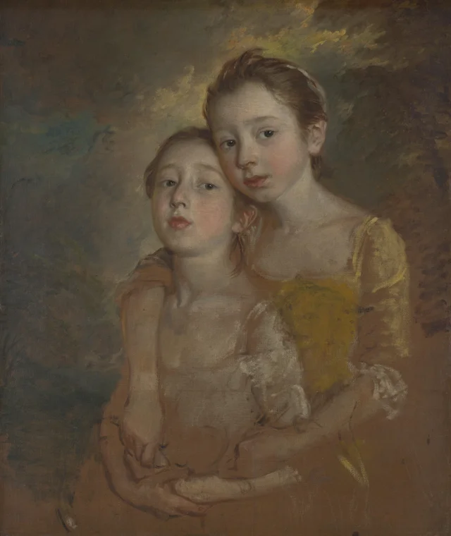Las hijas del pintor con un gato, Thomas Gainsborough