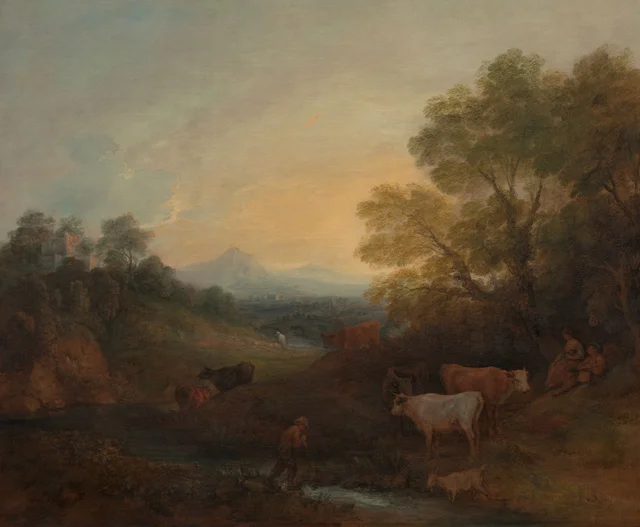 Paisaje con ganado