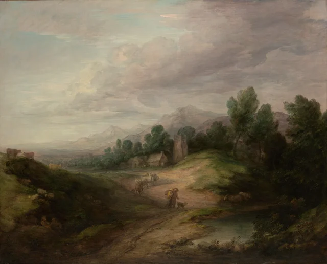 Paisaje arbolado de tierras altas, Thomas Gainsborough
