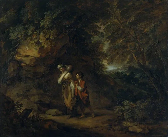 Rocky Landscape with Hagar and Ishmael, Thomas Gainsborough