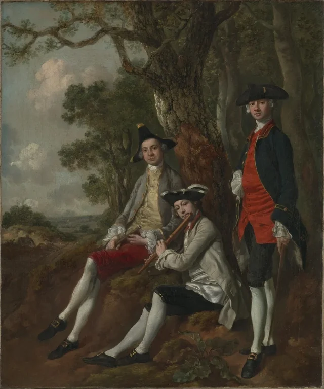 Peter Darnell Muilman, Charles Crokatt and William Keable in a Landscape