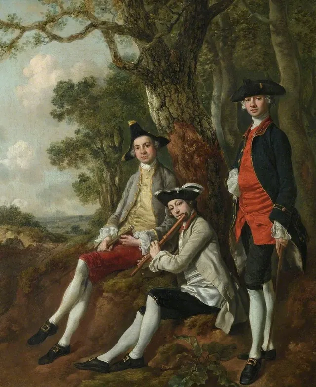 Peter Darnell Muilman, Charles Crokatt and William Keable in a Landscape