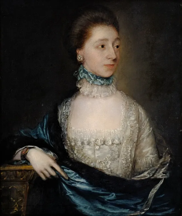Portrait d'une dame inconnue à la cape bleue