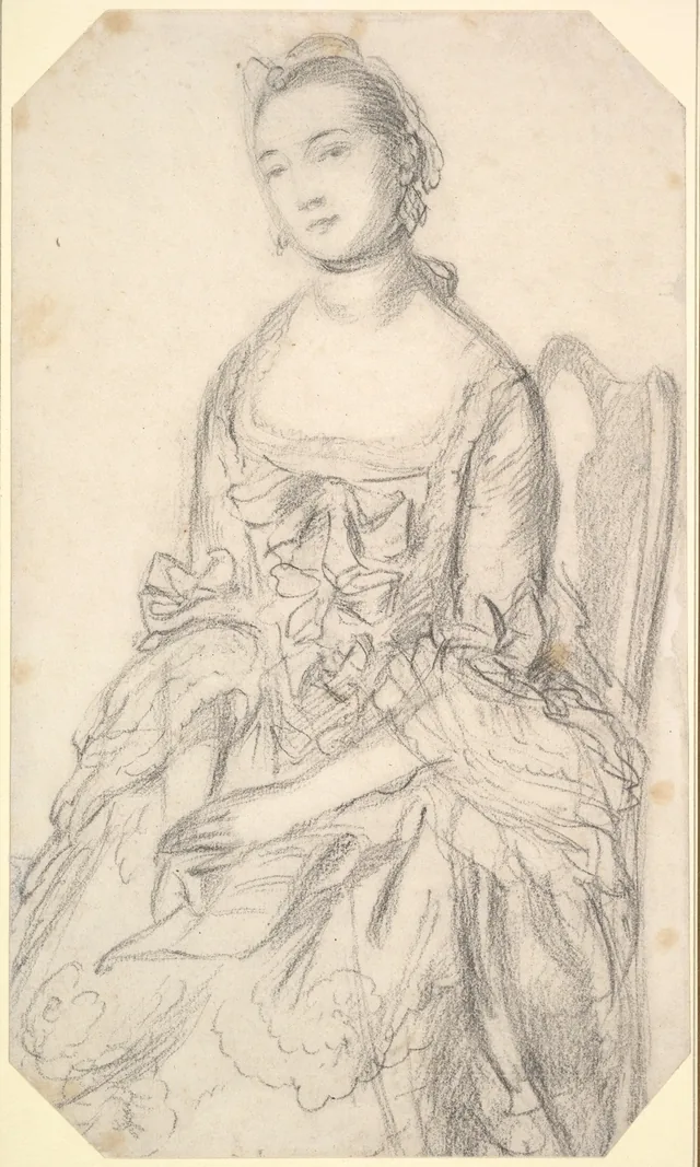 Portrait de jeune femme assise