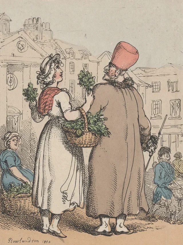 Achetez mes roses mousseuses, ou ma jolie églantine, Thomas Rowlandson
