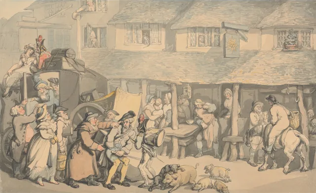 Bodmin, Cornouailles : l'arrivée de la diligence