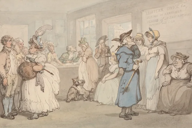 Register Office for the Hiring of Servants, Thomas Rowlandson