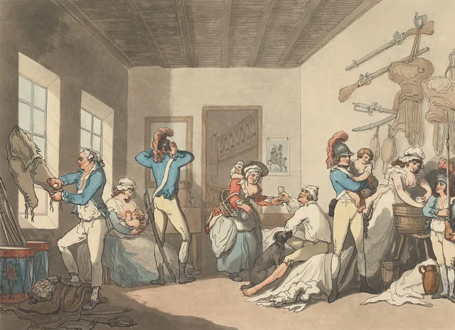 English Barracks, Thomas Rowlandson