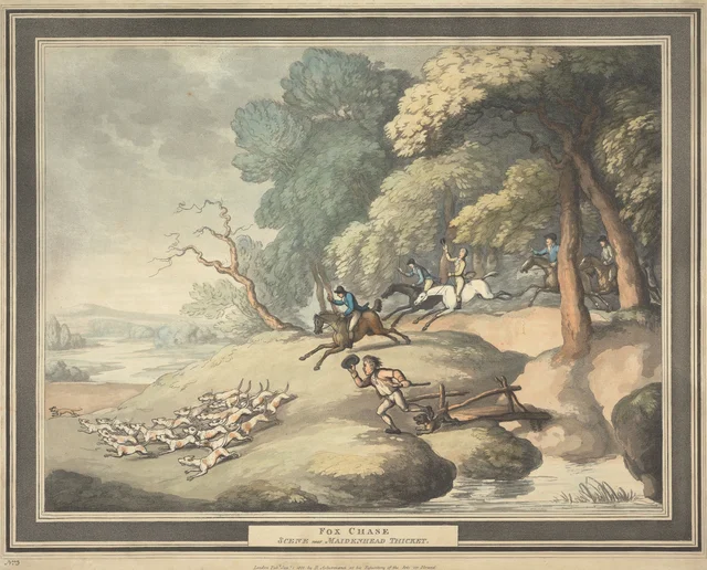 Chasse au renard [série de quatre] : 3. La poursuite du renard / scène près de Maidenhead Thicket