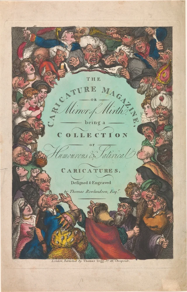 Encadrement composé de figures caricaturales