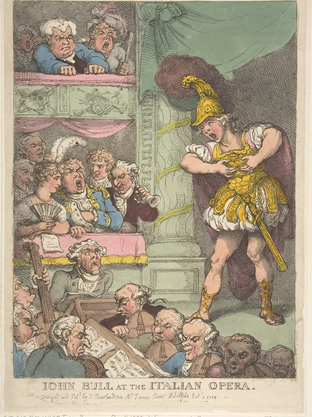 John Bull at the Italian Opera, Thomas Rowlandson