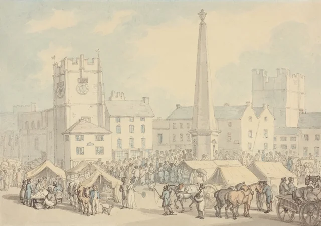 Día de mercado en Richmond, en Yorkshire, Thomas Rowlandson