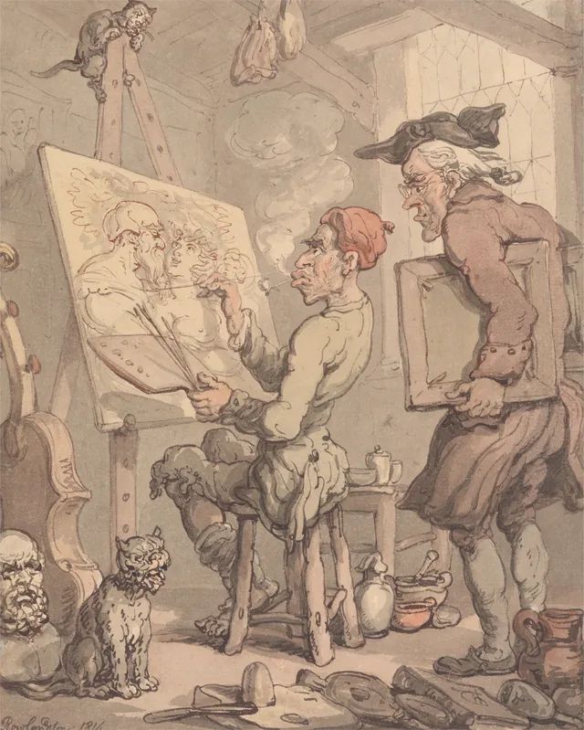 An Artist's Studio, Thomas Rowlandson