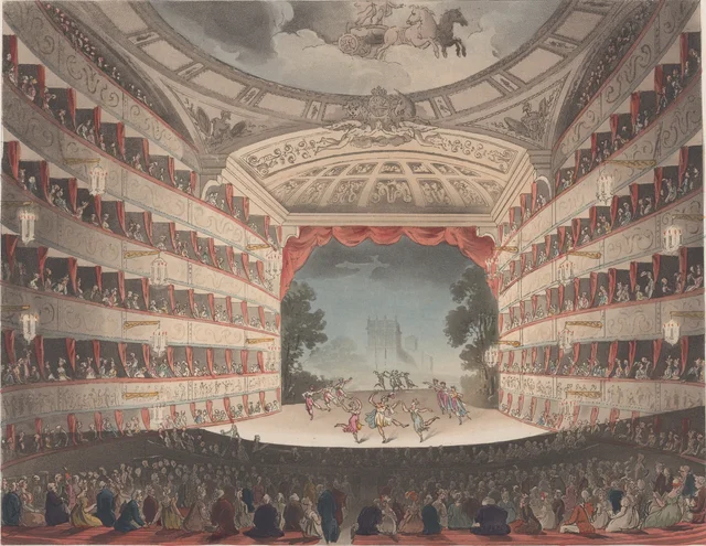 Opera House, Thomas Rowlandson