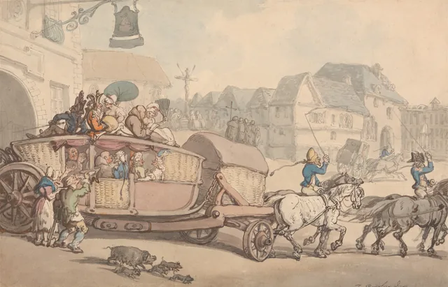 The Paris Diligence, Thomas Rowlandson