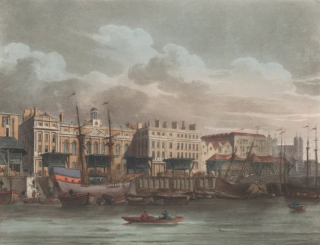 La aduana, Thomas Rowlandson