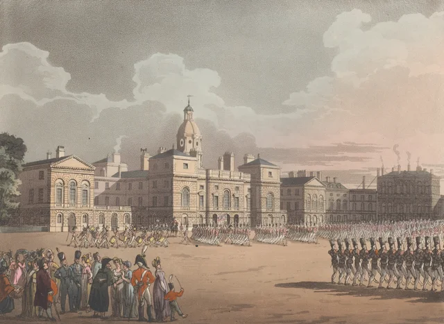 El relevo de la guardia, St. James's Park, Thomas Rowlandson