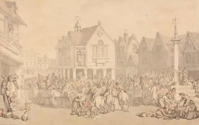 Newbury Market Place, Berkshire, Thomas Rowlandson
