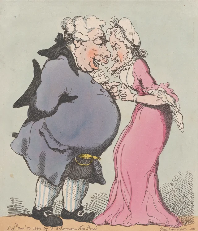 Doctor Convex and Lady Concave, Thomas Rowlandson