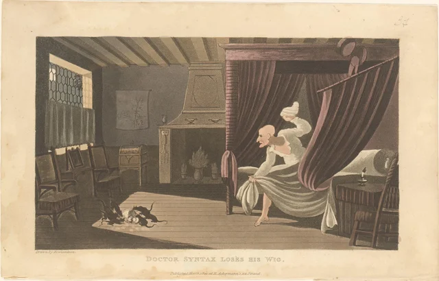Doctor Syntax loses his wig, Thomas Rowlandson