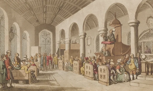 El doctor Syntax predicando, Thomas Rowlandson