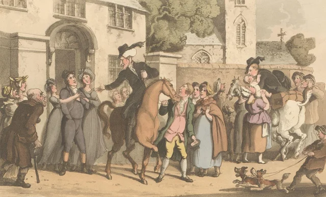 Doctor Syntax setting out on his second Tour, Thomas Rowlandson